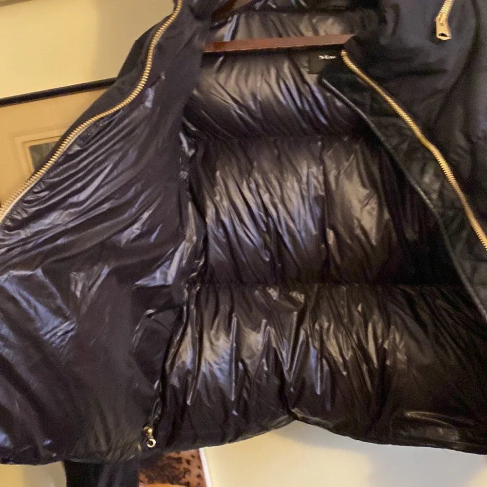 Mackage Black Puffer Jacket with Gold Accents - Picture 8 of 8